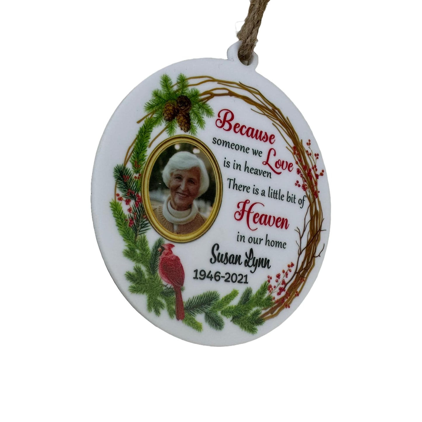 Because Someone We Love | Personalized Ornament