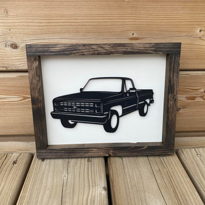 C Pickup Truck | Wood Sign