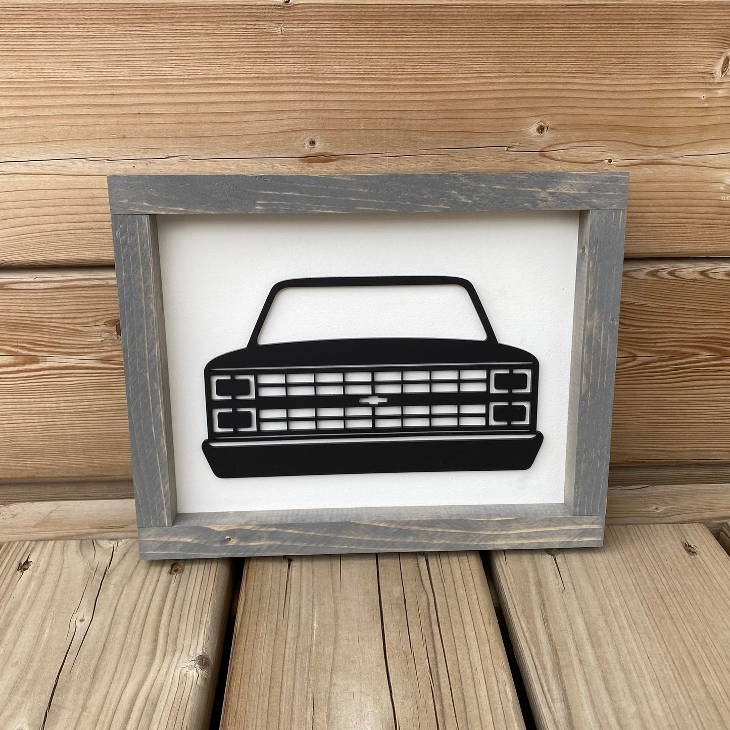 C Pickup Truck Front View | Wood Sign