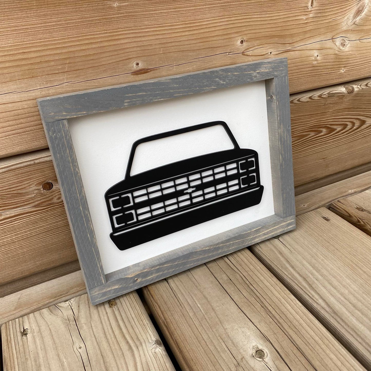 C Pickup Truck Front View | Wood Sign