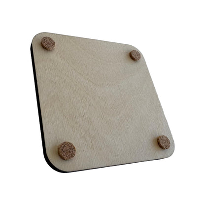 No Working During Drinking Hours | Wood Coaster
