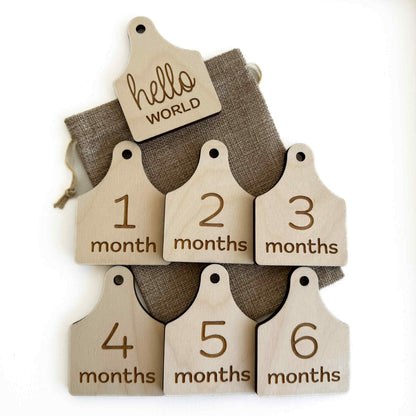Cow Ear Tag | Monthly Milestone Set