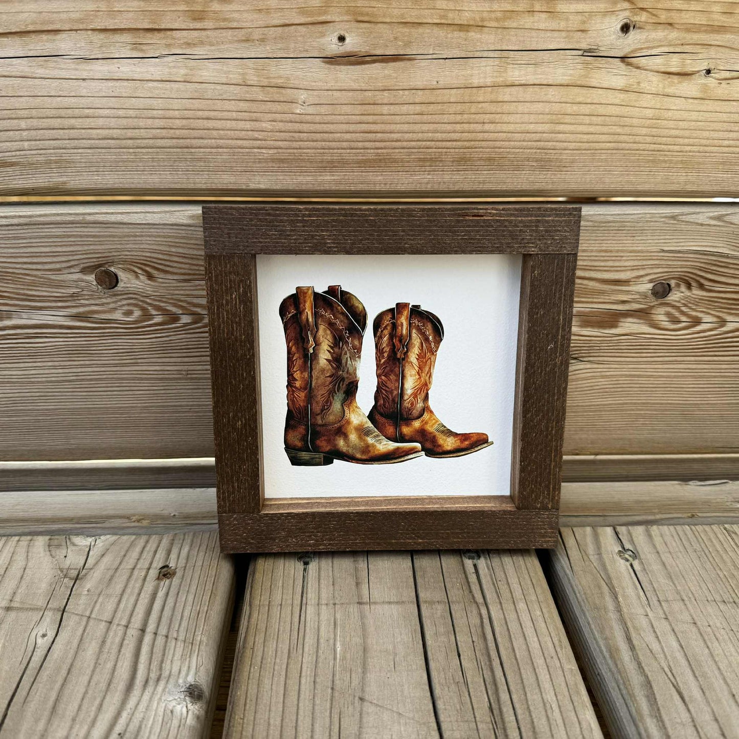 Cowboy Boot Mini | Wood Sign