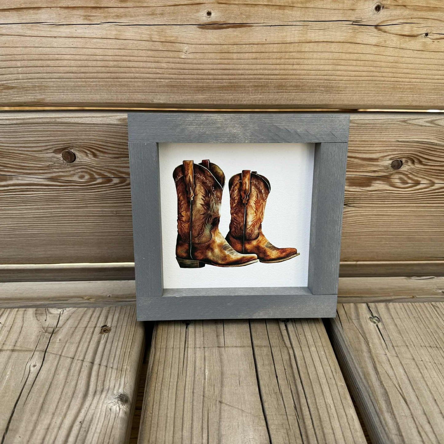 Cowboy Boot Mini | Wood Sign