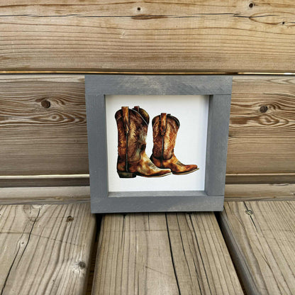 Cowboy Boot Mini | Wood Sign