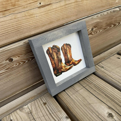 Cowboy Boot Mini | Wood Sign