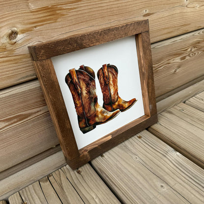 Cowboy Boot | Wood Sign