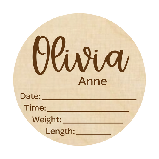 Custom Name | Birth Announcement Sign