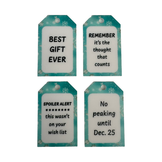 Funny Acrylic Gift Tag Set 2