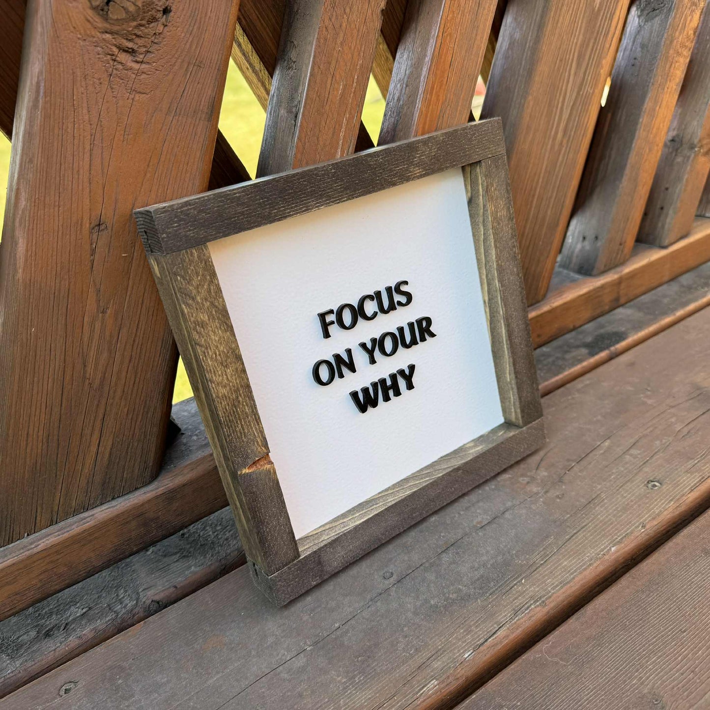Focus On Your Why | Wood Sign