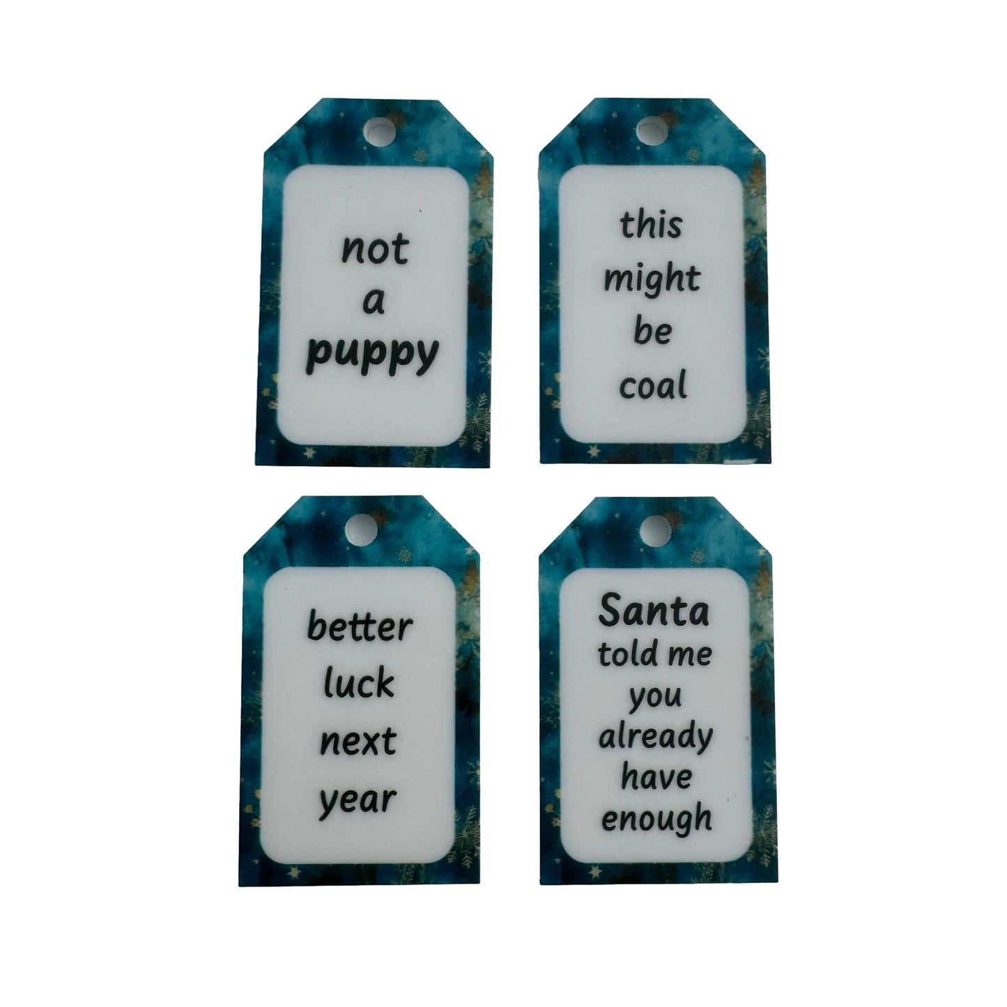 Funny Acrylic Gift Tag Set 1