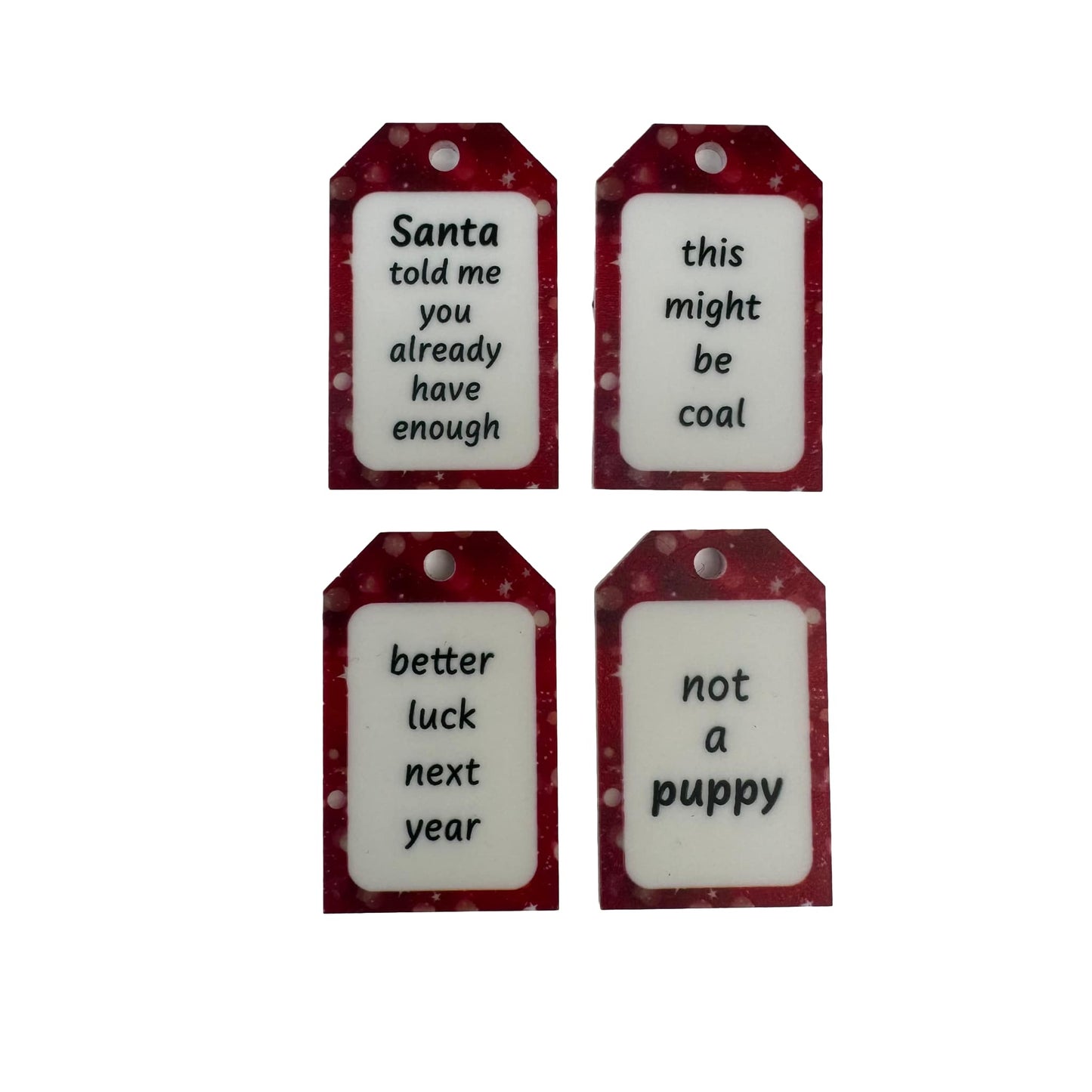 Funny Acrylic Gift Tag Set 1