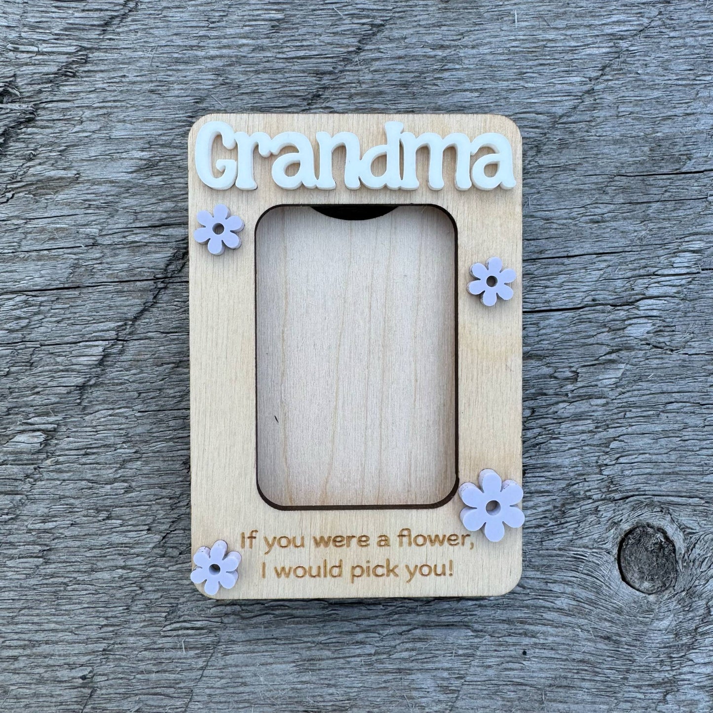 Grandma If You Were A Flower, We/I Would Pick You | Mini Picture Frame Magnet
