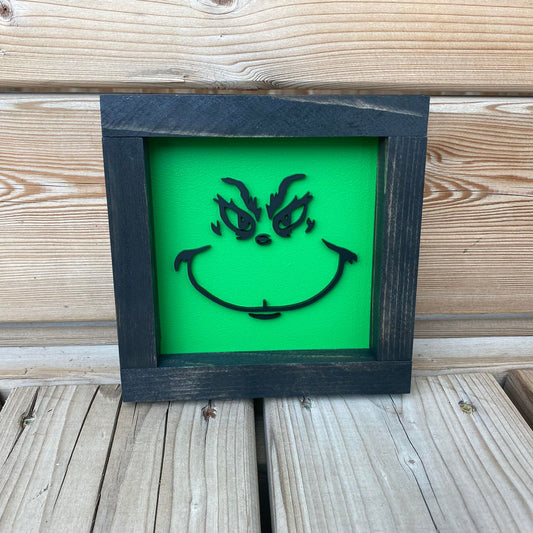 Grinch Mini | Wood Sign