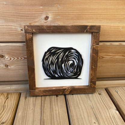 Hay Bale | Wood Sign