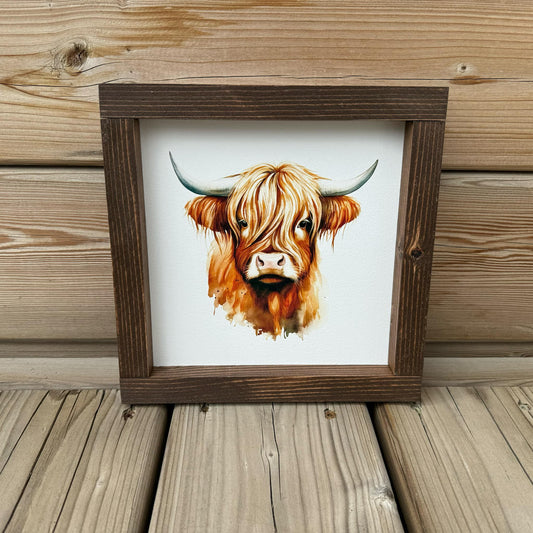 Highland Cow | Wood Sign