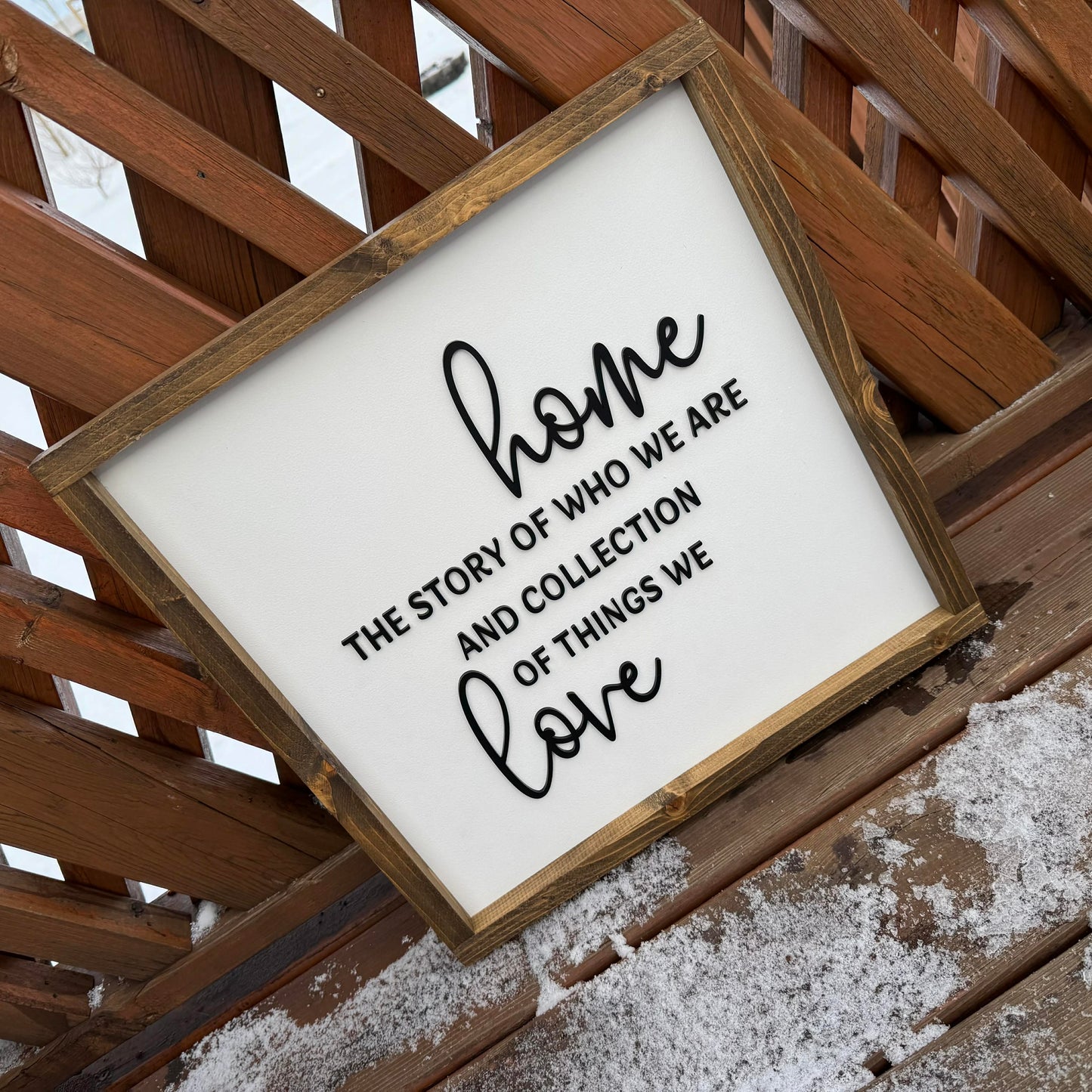 Home The Story Of Who We Are | Wood Sign