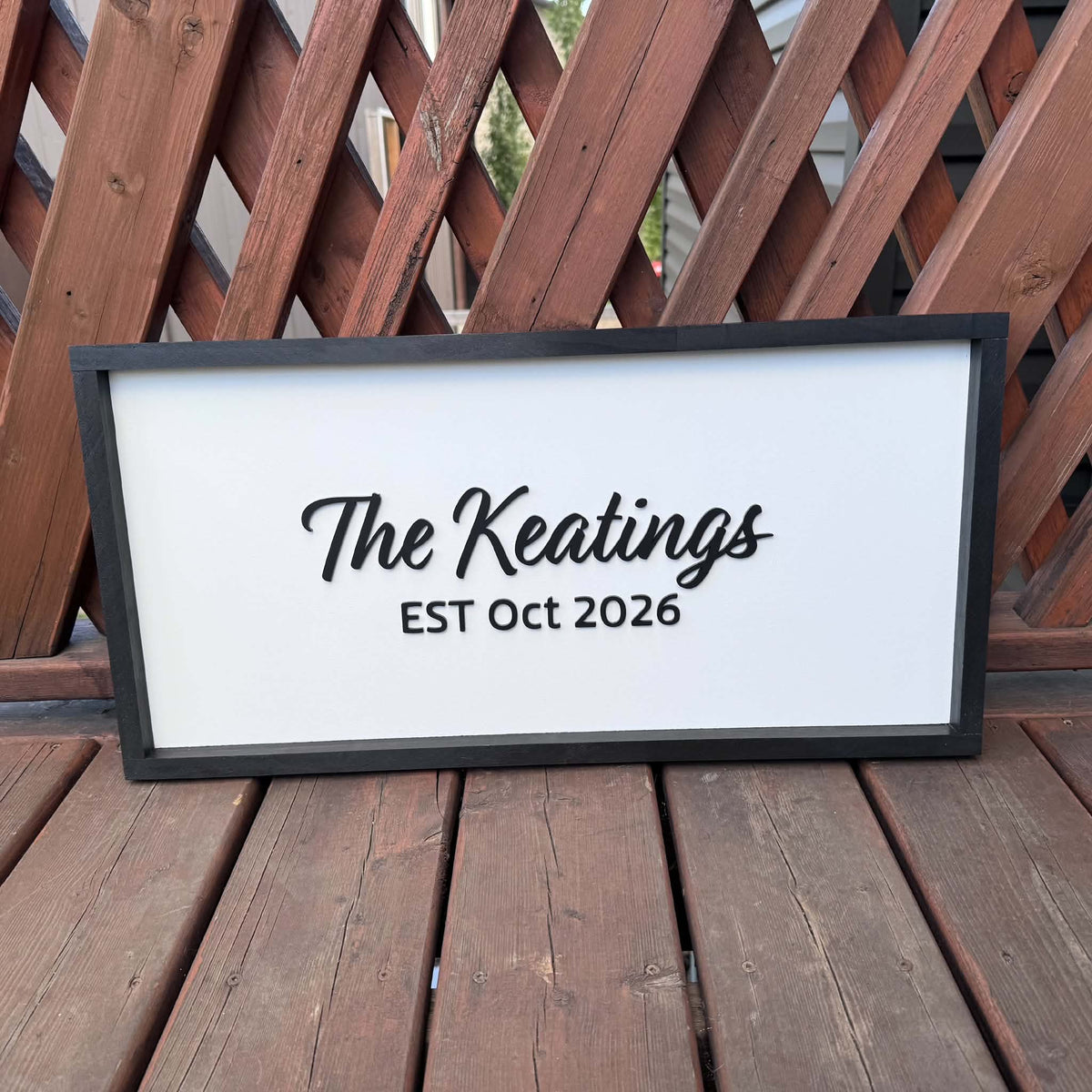 Last Name | Custom Framed Guestbook Wood Sign