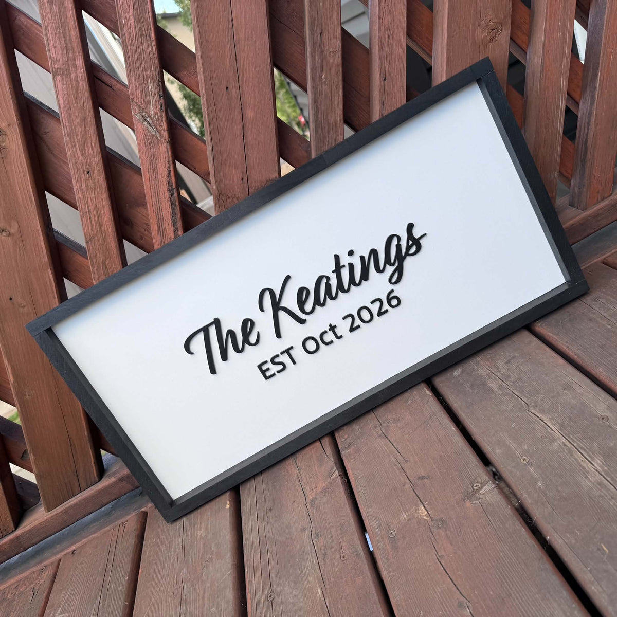 Last Name | Custom Framed Guestbook Wood Sign