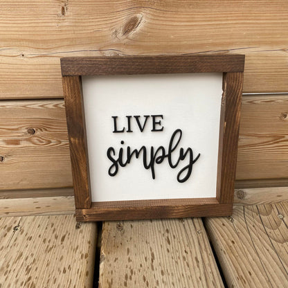 Live Simply | Wood Sign