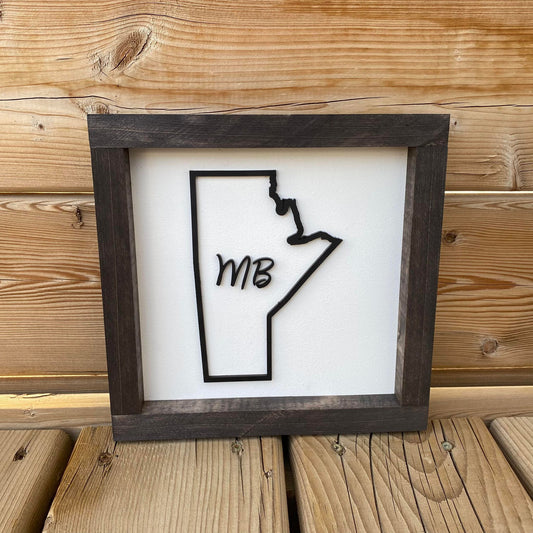 Manitoba Province Outline | Wood Sign