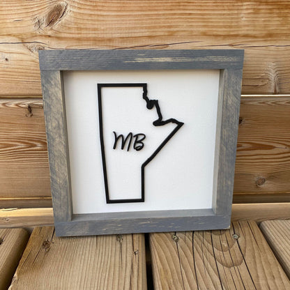 Manitoba Province Outline | Wood Sign