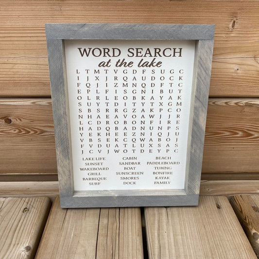 Mini Bathroom Word Search - Lake