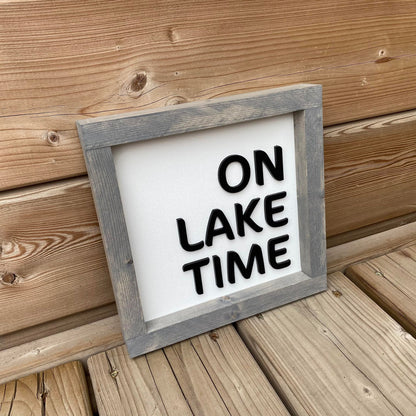 On Lake Time | Wood Sign