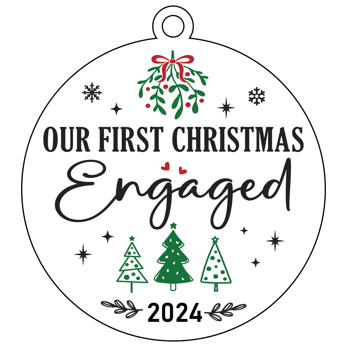 First Christmas Engaged | Ornament