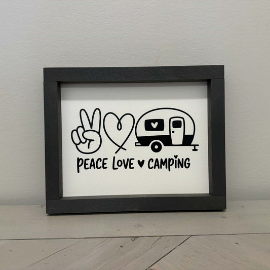 Peace Love Camping | Wood Sign