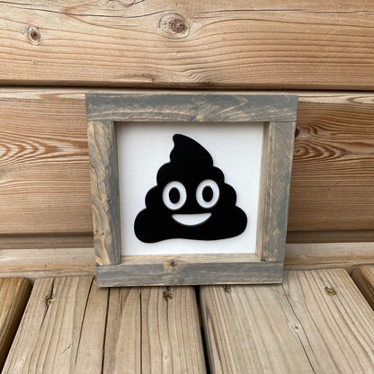 Poop Emoji | Wood Sign