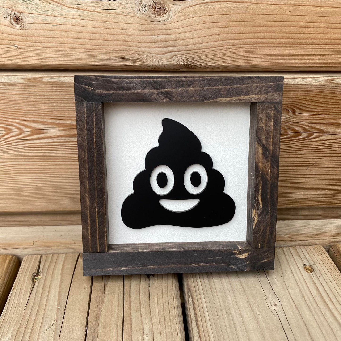 Poop Emoji | Wood Sign