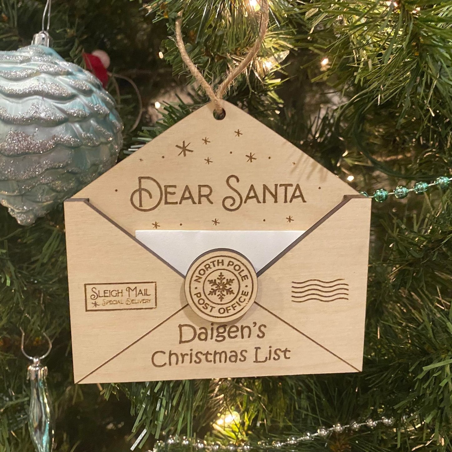 Dear Santa Christmas List Ornament | Personalized Ornament