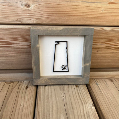 Sask Province Outline Mini | Wood Sign