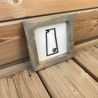 Sask Province Outline Mini | Wood Sign