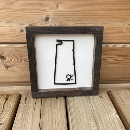 Sask Province Outline | Wood Sign