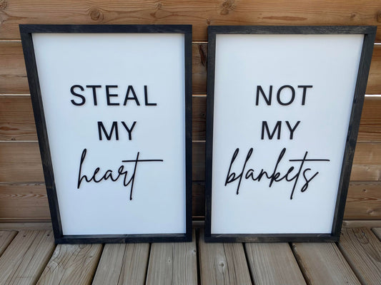 Steal My Heart Not My Blankets, 2pc 3D