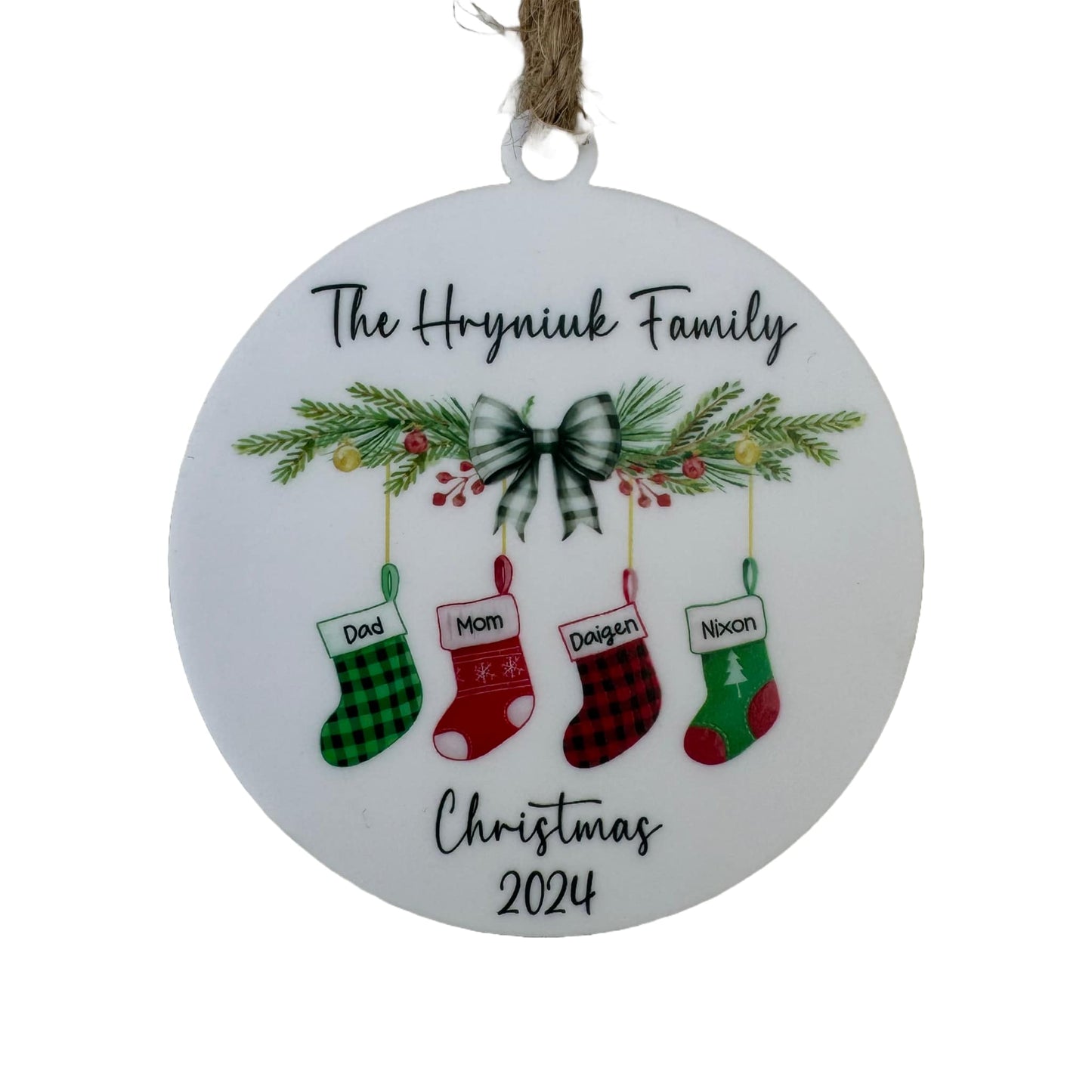 Stocking Family | Personalized Ornament