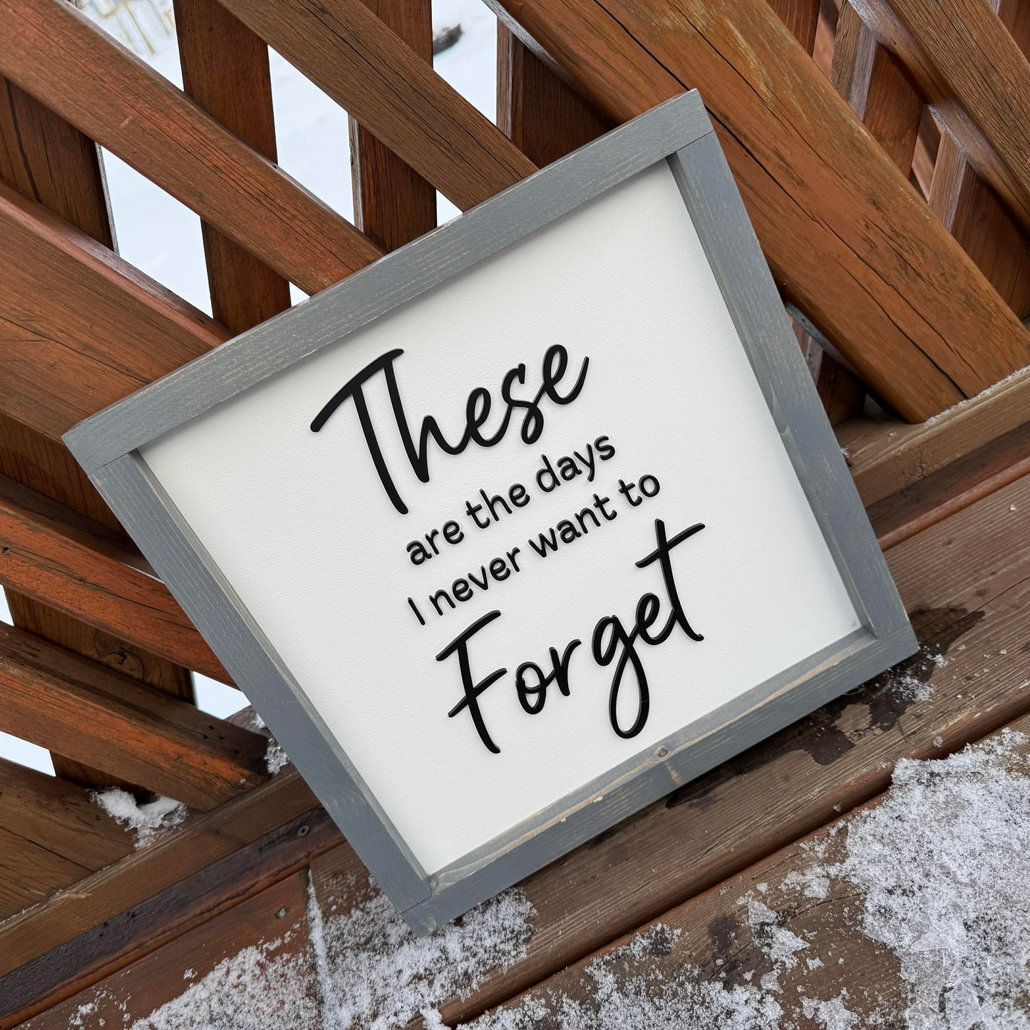 These Are The Days I Never Want To Forget | Wood Sign