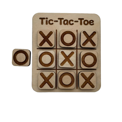 Tic-Tac-Toe | Wood Board Game