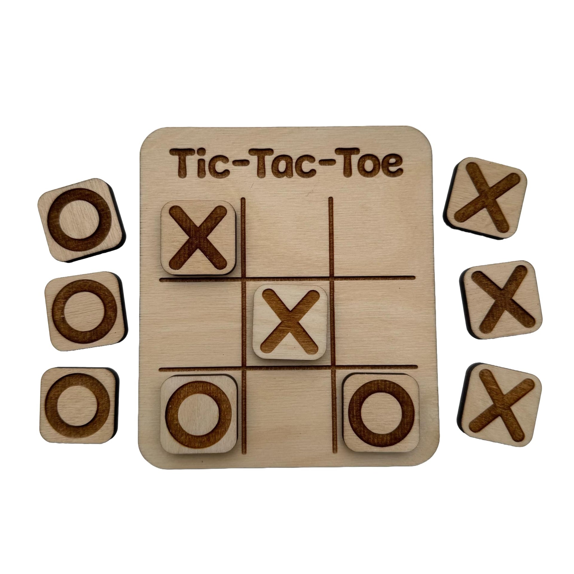 LOGOPLAY Gioco Del Tris In Legno – Tic Tac Toe Da Tavolo, Gioco Di Strategia Per 2, Con Pedine X E O - 4