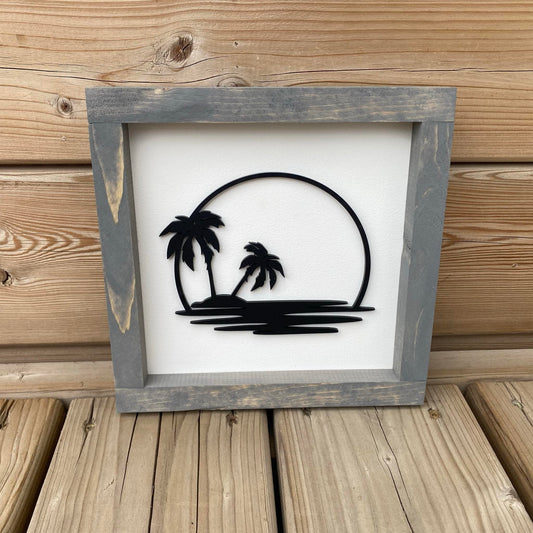 Tropical Palm | Wood Sign