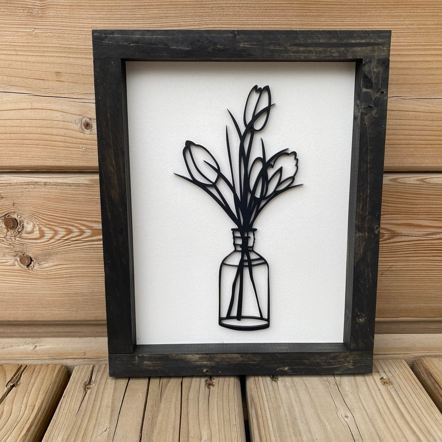 Tulips In Vase | Wood Sign