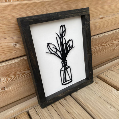 Tulips In Vase | Wood Sign