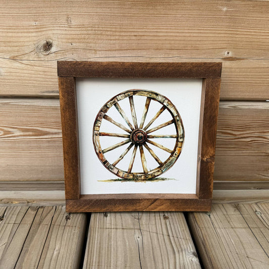 Wagon Wheel | Wood Sign