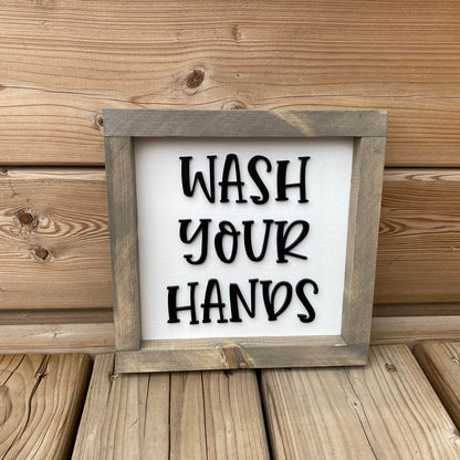 Wash Your Hands | Wood Sign