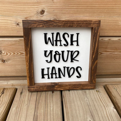 Wash Your Hands | Wood Sign