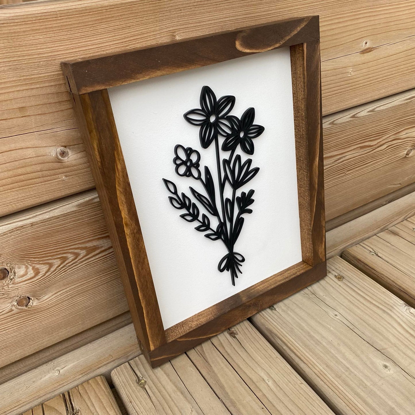 Wildflower Bouquet | Wood Sign