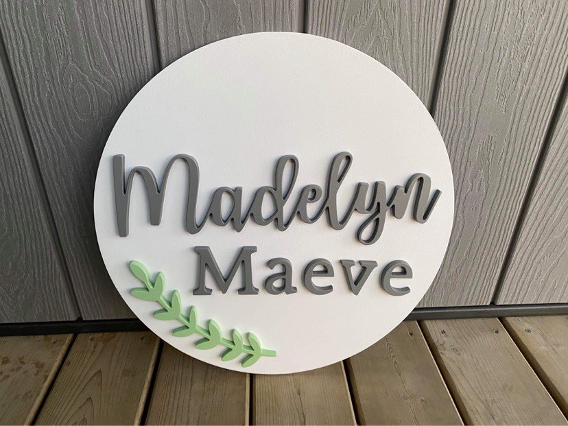 3D Custom Circle Sign - Fully Painted Letters