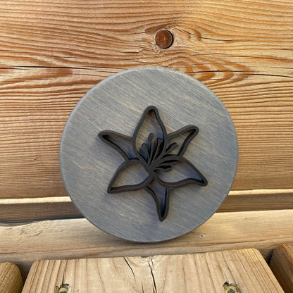 Lily | Round Wood Sign